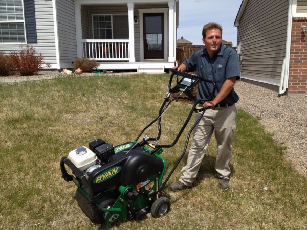 Lawn aeration in Brookfield, WI