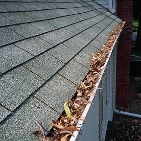 Clogged gutter in Brookfield, Elm Grove and New Berlin, WI
